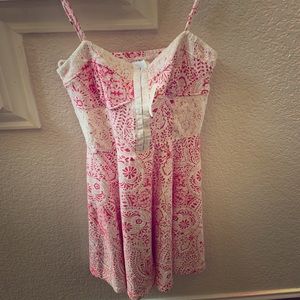 Aeropostale pink white summer dress NWT